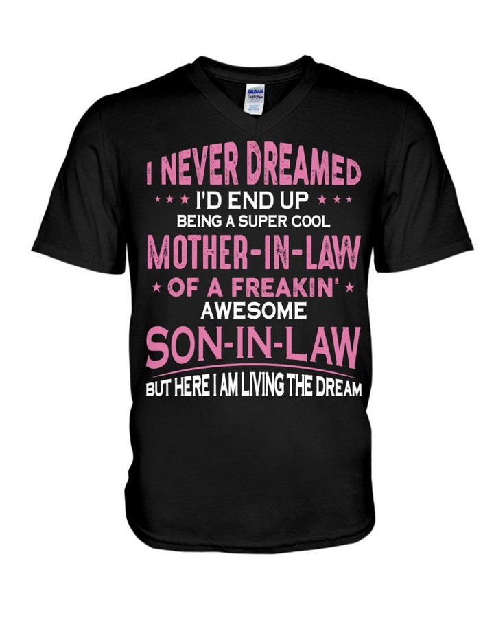 Super Cool Mother In Law Of Awesome Son In Law Family Gift Guys V-Neck