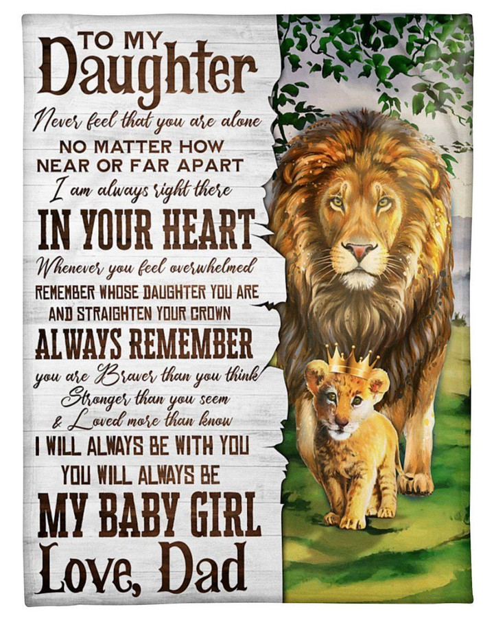 Lion King Straighten Your Crown Sherpa Fleece Blanket Dad Gift For Daughter Sherpa Fleece Blanket