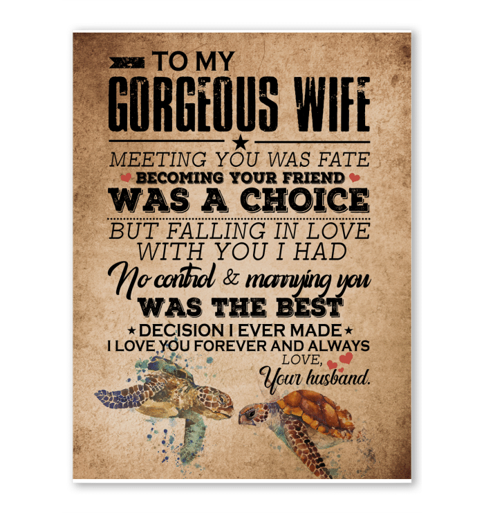 Gift For Gorgeous Wife Becoming Your Friend Was A Choice Matte Canvas Vertical Poster