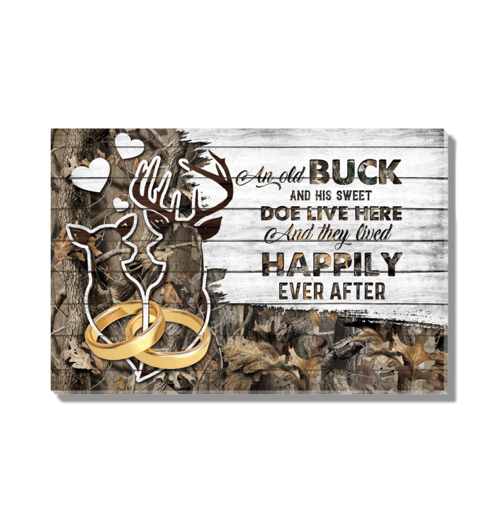 Deers An Old Buck And His Sweet Doe Gift For Wife Matte Canvas