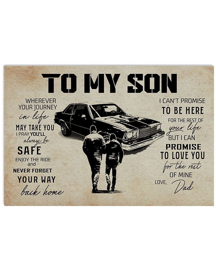 1979 Chevy Malibu Dad Gift For Son The Rest Of Mine Horizontal Poster