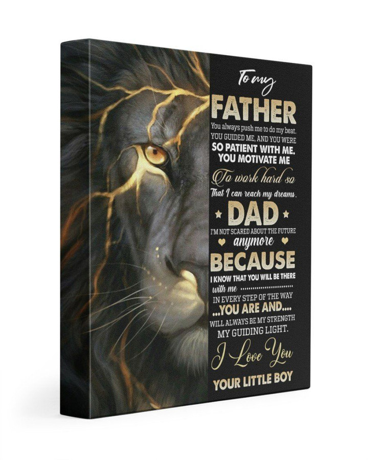 Son Gift For Papa Thunder Lion So Patient With Me Matte Canvas