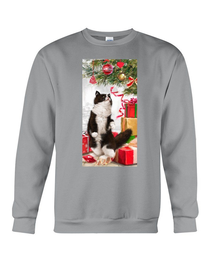 Cute Cat Hello Christmas Gift For Cat Lovers Sweatshirt