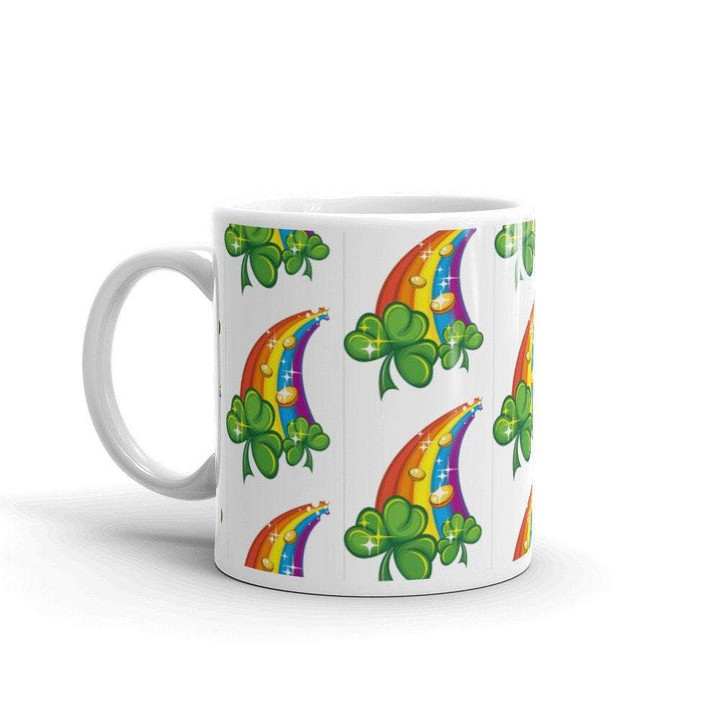 Green Shamrock Rainbow St Patrick's Day Printed Mug