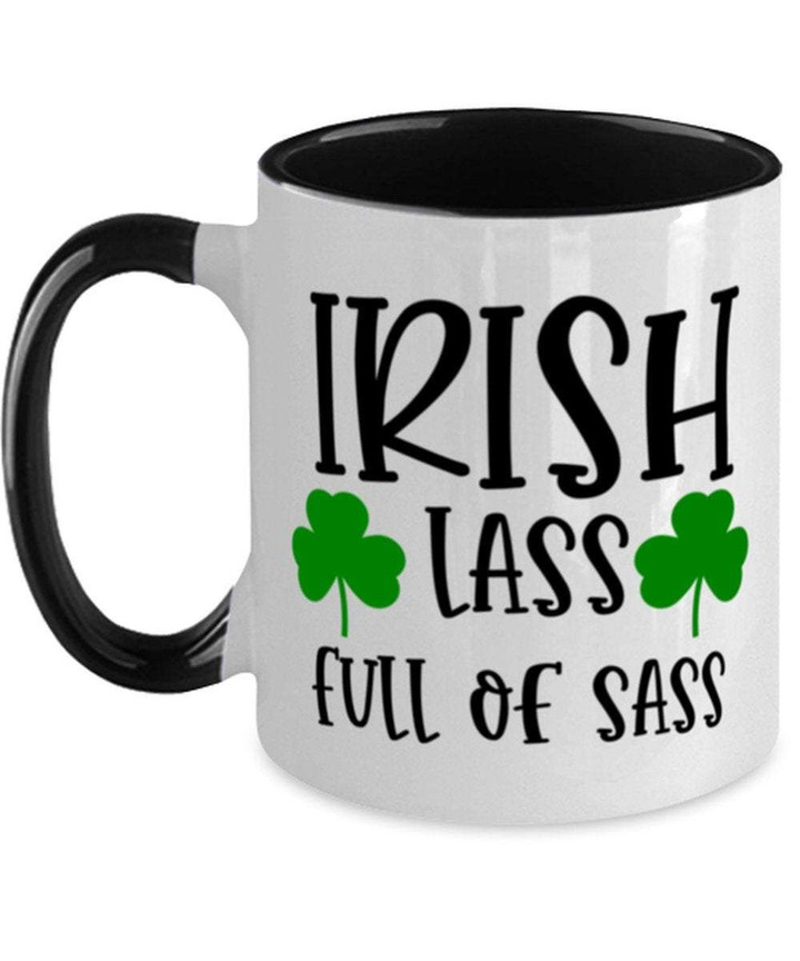 Iris Lass Full Of Sass Shamrock St. Patrick's Day Printed Accent Mug