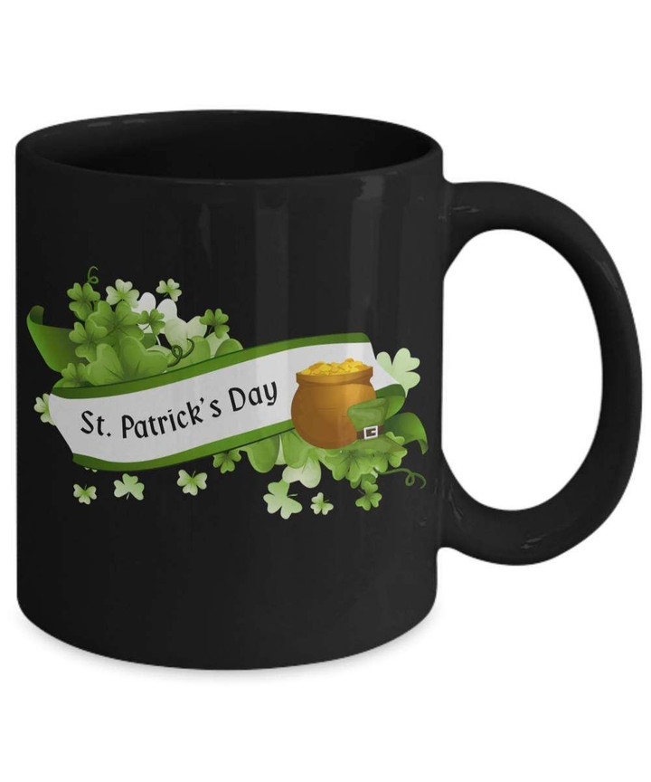 Pot Of Gold And Clover St Patrick's Day Printed Mug