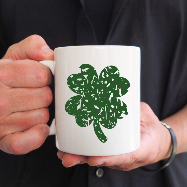 Distressed Clover St Patrick's Day Printed Mug