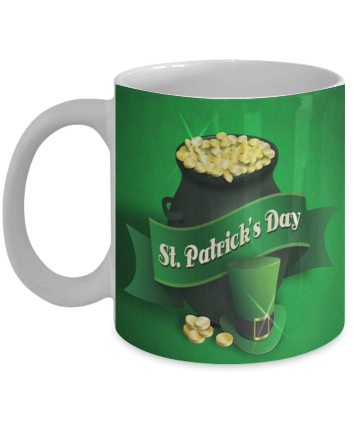 Wealthy Pot Of Gold Shamrock St Patrick's Day Printed Mug