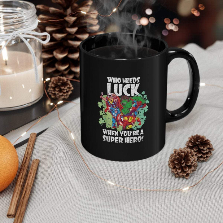 Marvel Super Hero Luck St. Patrick Is Day Shamrock Printed Mug
