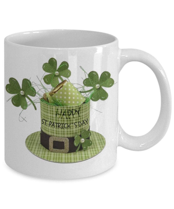 Unique Leprechaun's Hat Clover St Patrick's Day Printed Mug