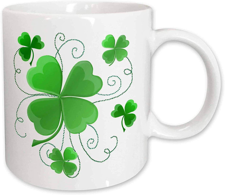 Lucky Shamrocks Just In Time For St.patrick's Day Printed Mug