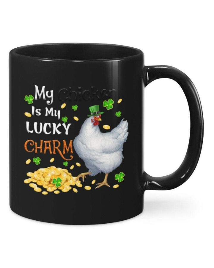 My Chicken Is My Lucky Charm Clover St Patrick's Day Printed Mug