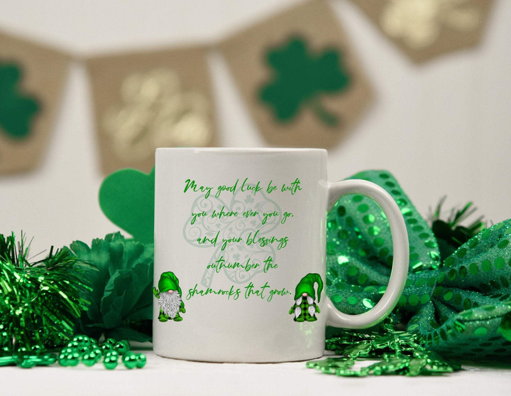 May Good Luck Be With You Shamrock St Patrick's Day Printed Mug