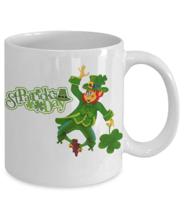 Happy Leprechaun Clover St Patrick's Day Printed Mug