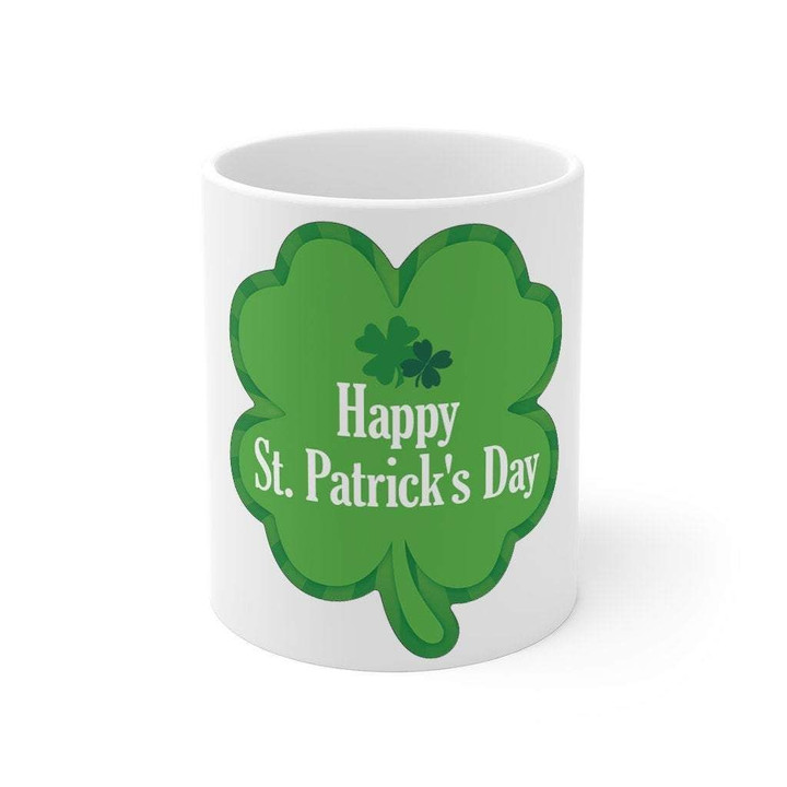 Green Giant Four-leaf Clover Happy St Patrick's Day Printed Mug