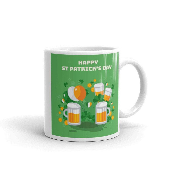 It's Time To Drink Shamrock St Patrick's Day Printed Mug