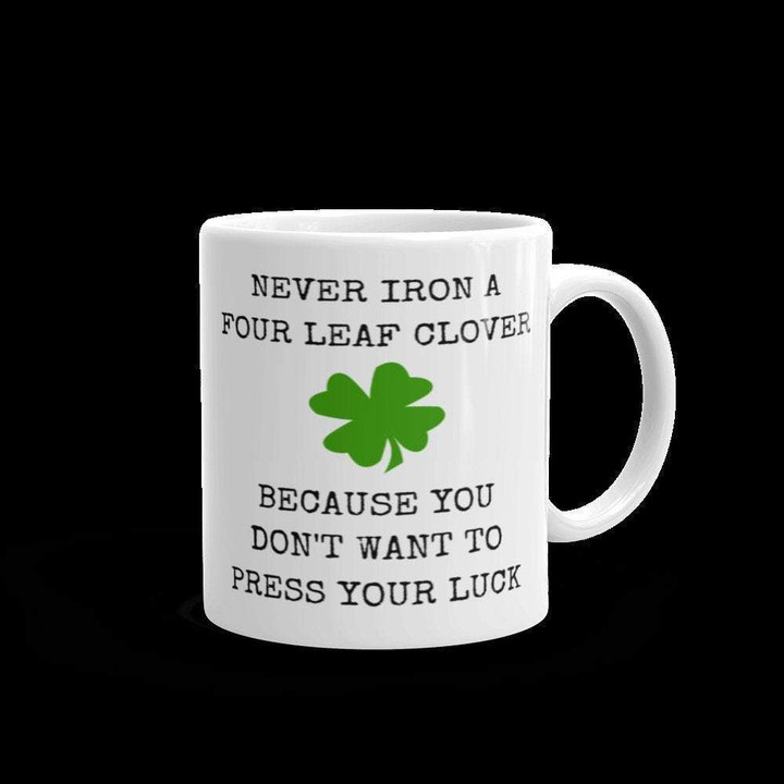 Press Your Luck Shamrock St Patrick's Day Printed Mug