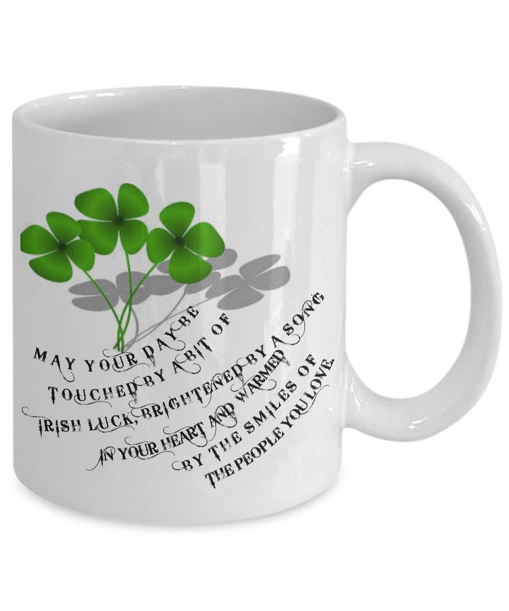 Green Clover Luck Of Irish St Patrick's Day Printed Mug