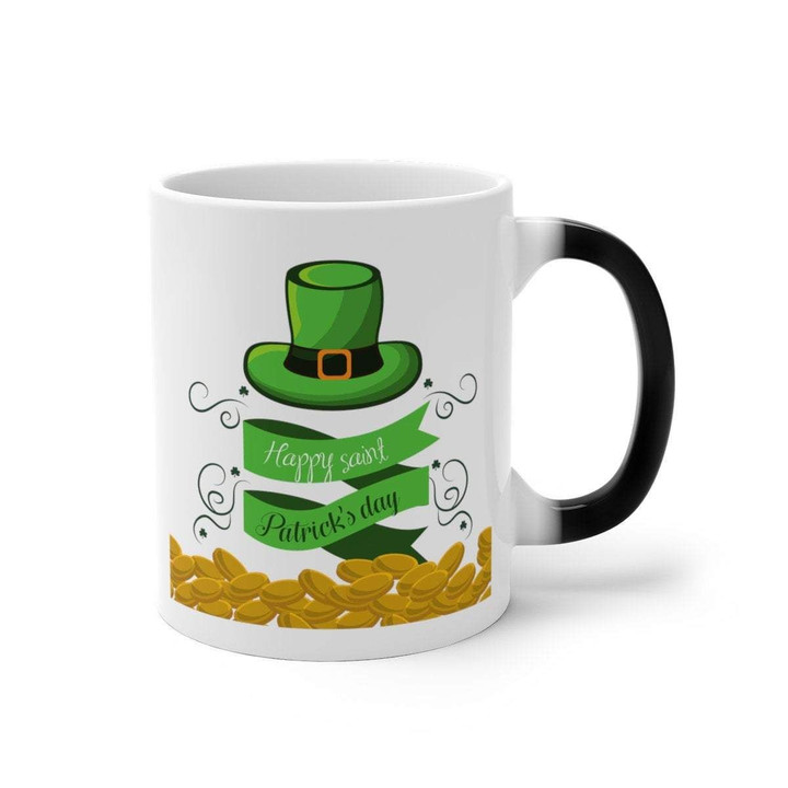 Leprechaun Hat And Coins Shamrock St Patrick's Day Printed Mug