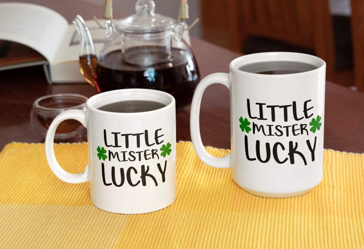 Little Mister Lucky Shamrock St Patrick's Day Printed Mug