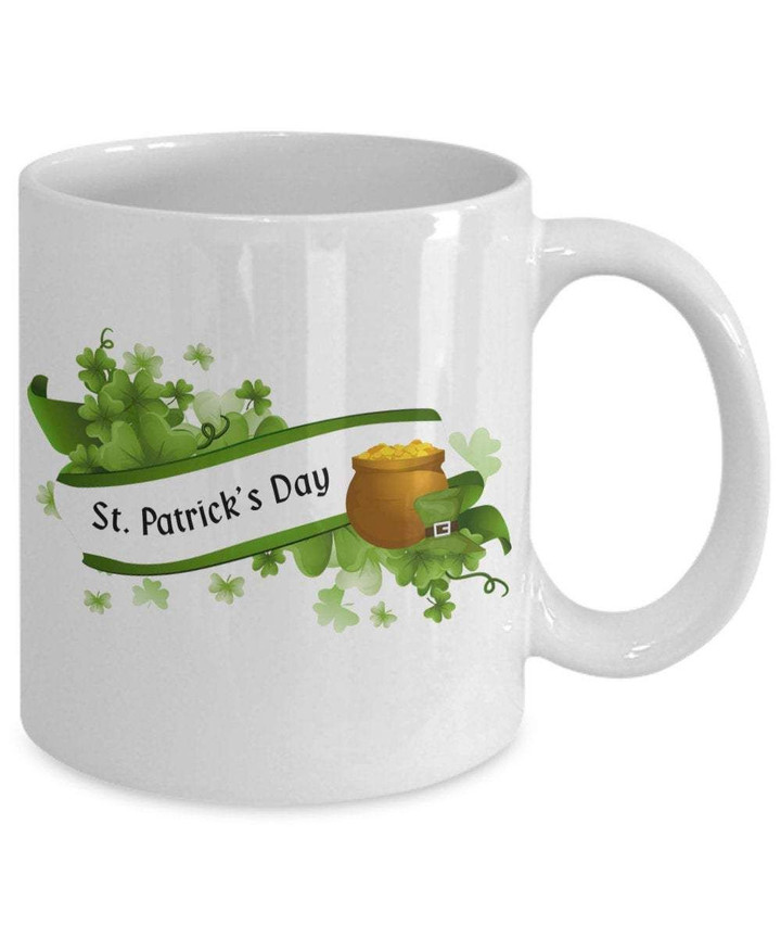 Discovering Pot Of Gold Clover St Patrick's Day Printed Mug