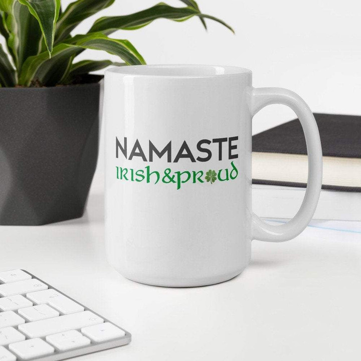 Namaste Shamrock St Patrick's Day Printed Mug