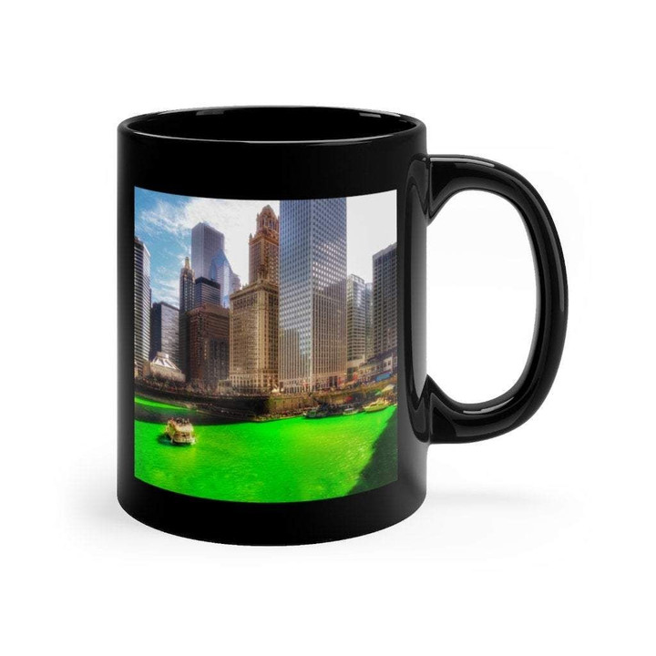 Chicago Green River Shamrock St Patrick's Day Printed Mug