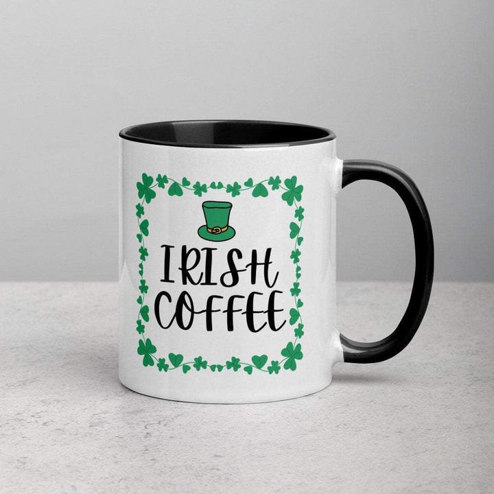 Irish Coffee Clover St Patrick's Day Printed Accent Mug