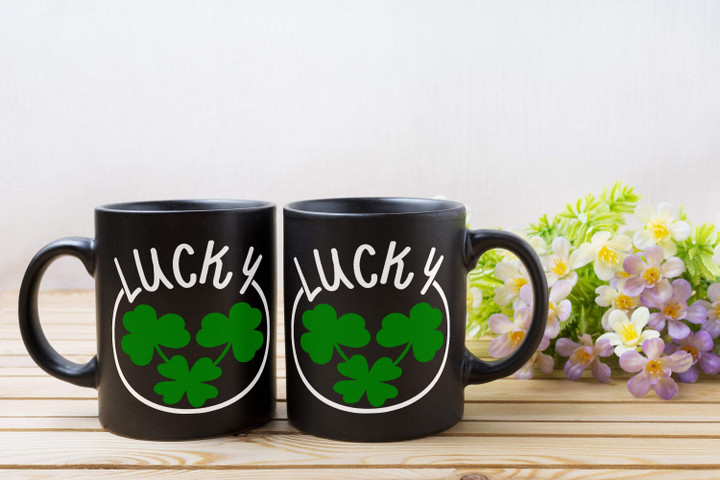 St. Patrick's Day Lucky Shamrocks Printed Mug