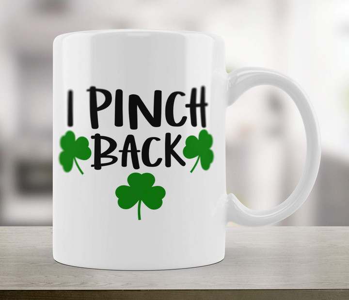 Clover St Patrick's Day Printed Mug I Pinch Back
