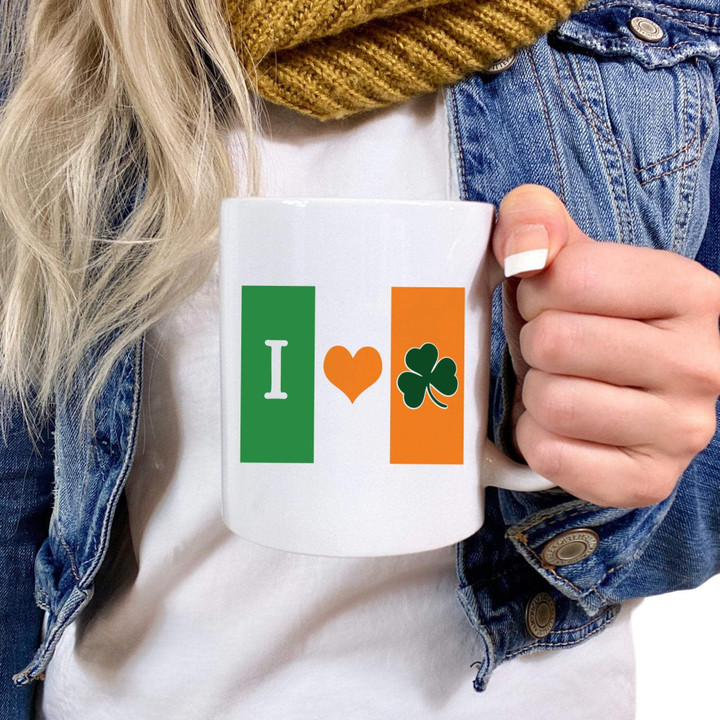 Irish Flag Shamrock St Patrick's Day Printed Mug