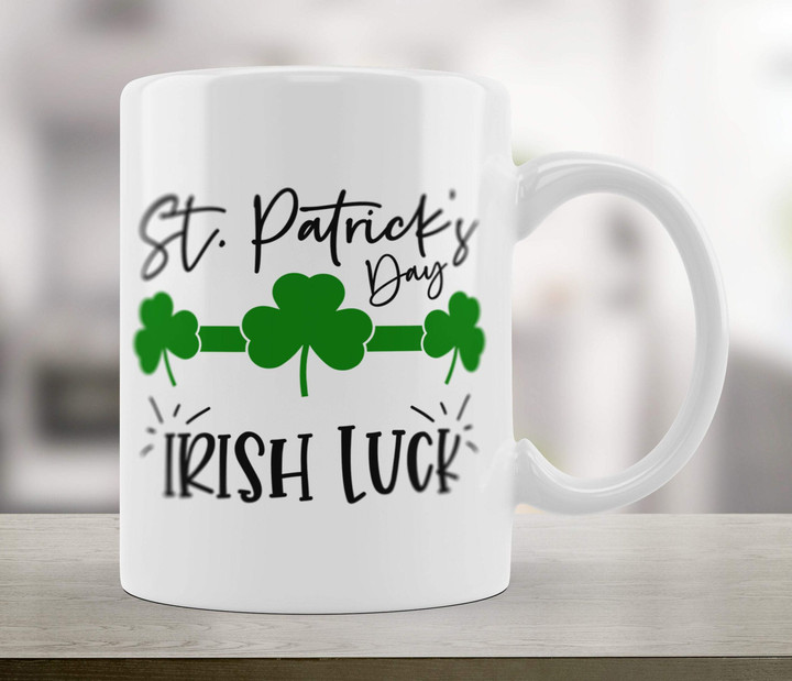 Shamrocks St. Patrick's Day Irish Luck Printed Mug