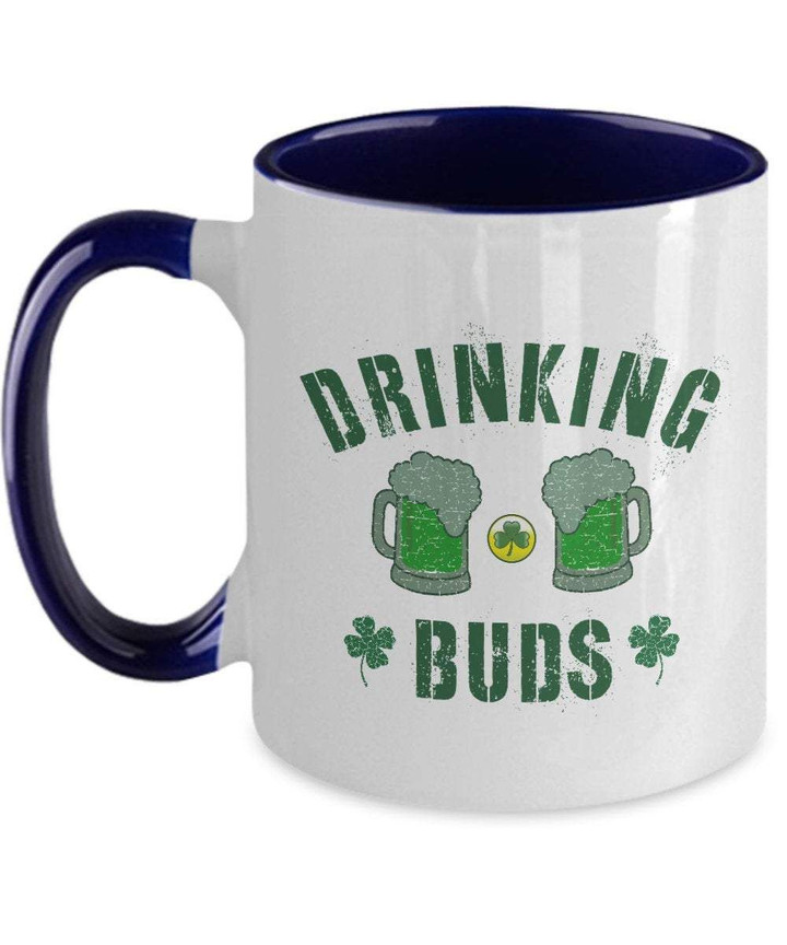 Funny St Paddy's Day Drinking Buddy Printed Accent Mug