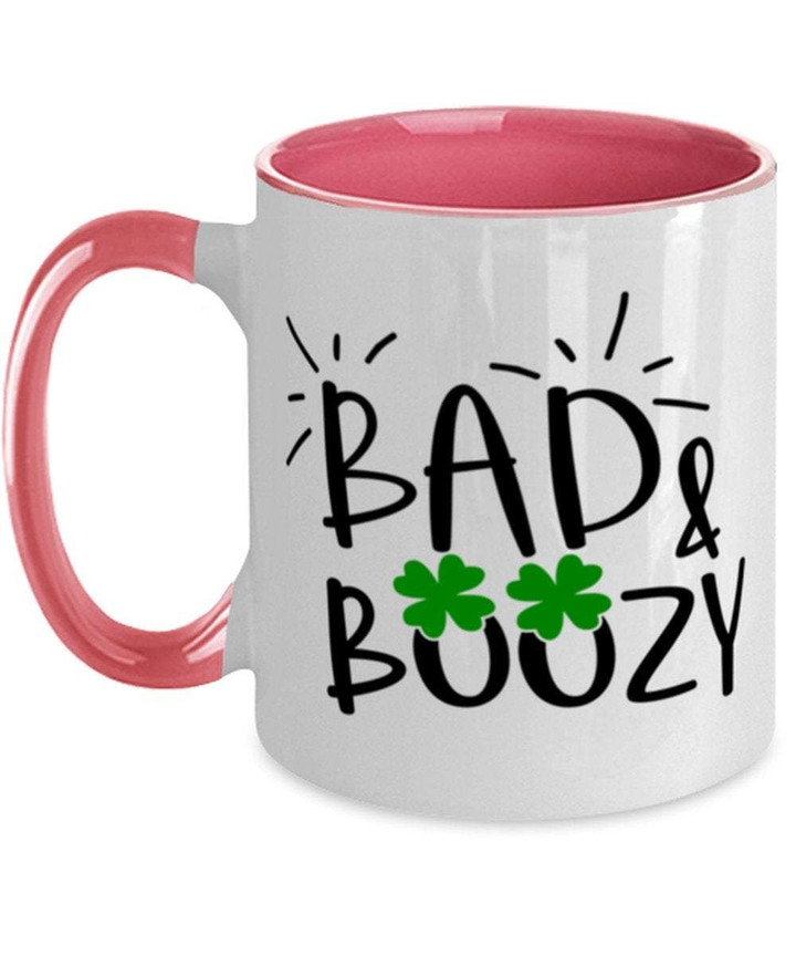 St Patrick's Day Bad And Amp Boozy Printed Accent Mug