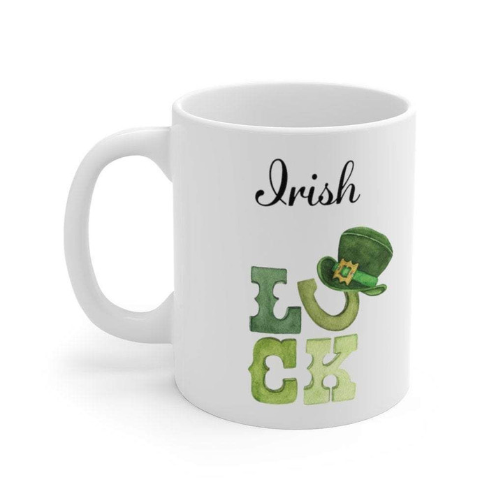 Irish Luck Shamrock St Patrick's Day Printed Mug