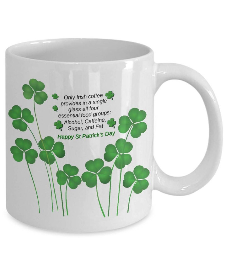 Only Irish Coffee Clover St Patrick's Day Printed Mug