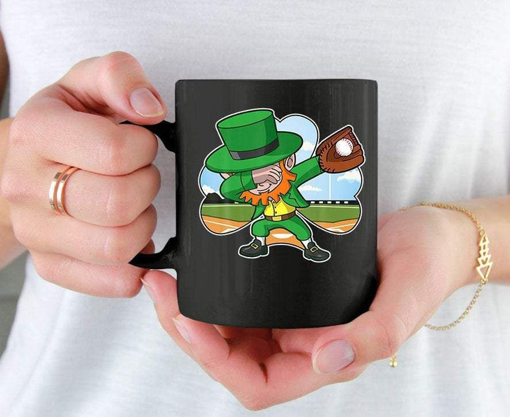 Dabbing Leprechaun Baseball St Patricks Day Irish Boys Printed Mug