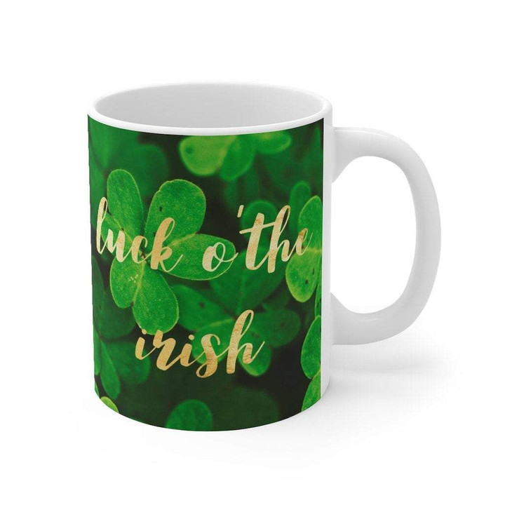 Luck O'the Irish Clover St Patrick's Day Printed Mug