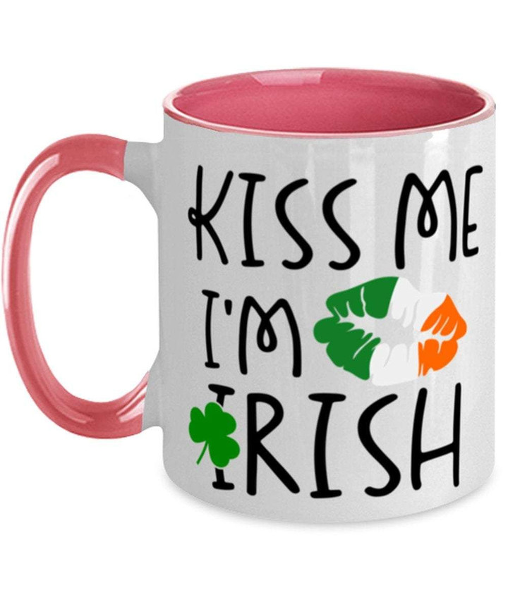 Tricolor Lip Kiss Me Clover St Patrick's Day Printed Accent Mug