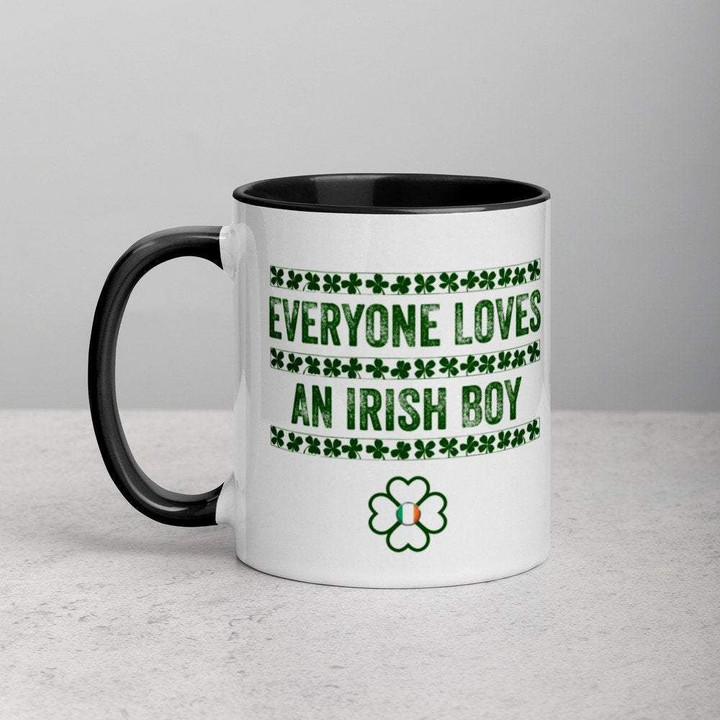 Everyone Loves An Irish Boy Shamrock St Patrick's Day Printed Accent Mug