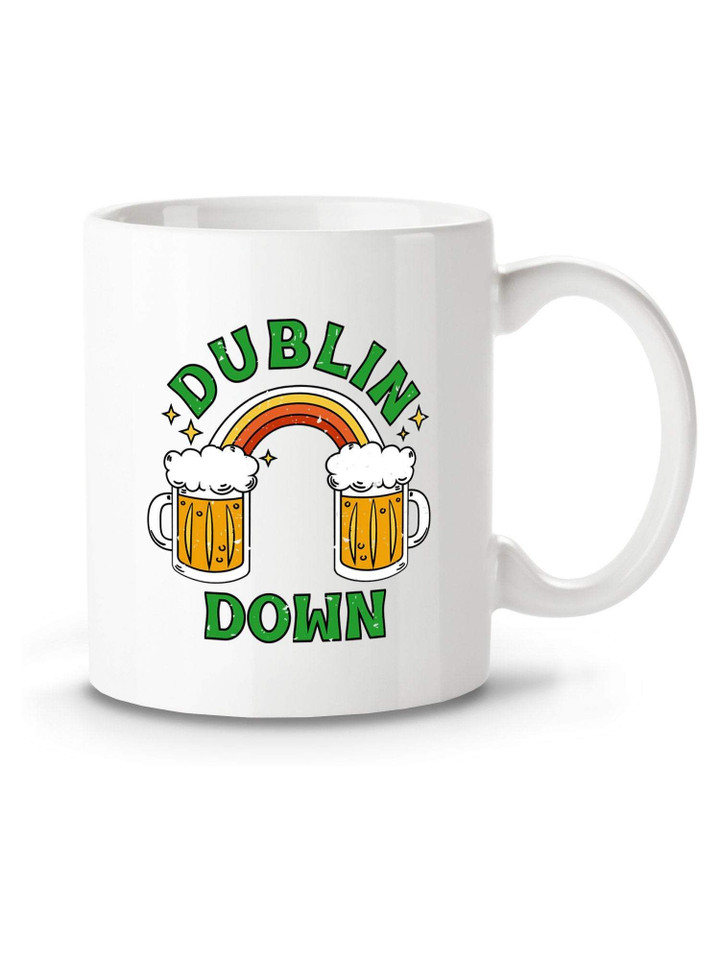 Dublin Down Shamrock St Patrick's Day Printed Mug