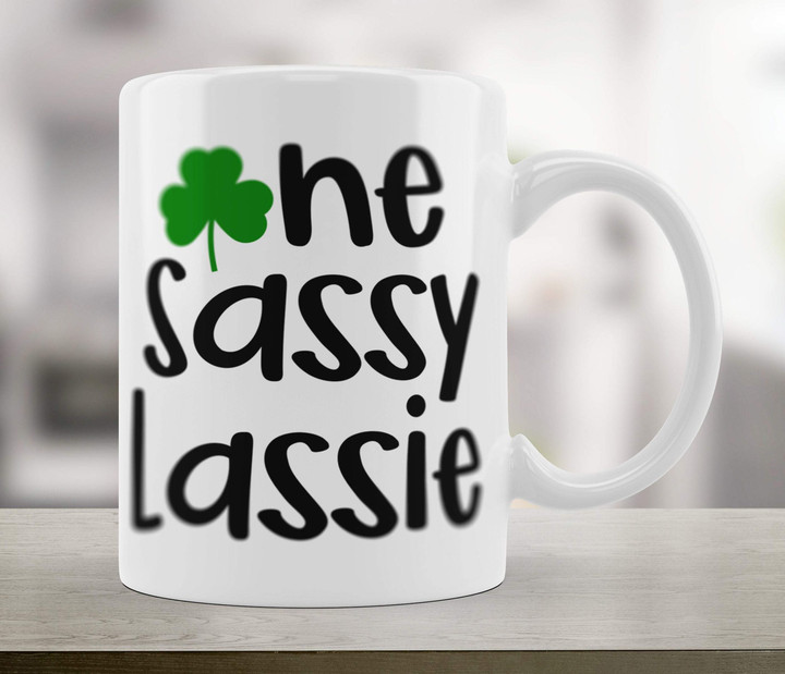 The Sassy Lassie Shamrock St. Patrick's Day Printed Mug
