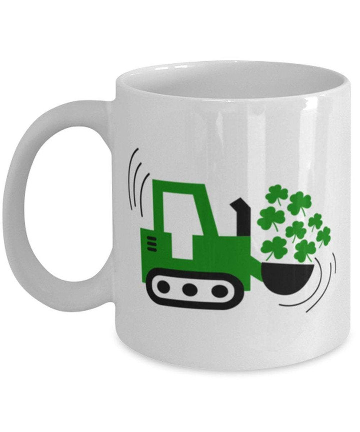 Digging Machine Clover St Patrick's Day Printed Mug