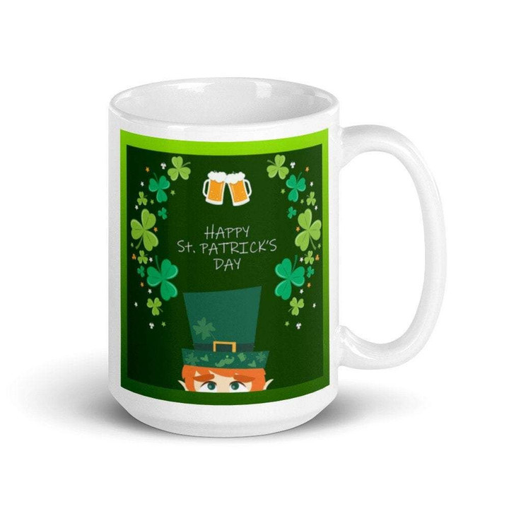 Hidden Leprechaun Clover St Patrick's Day Printed Mug