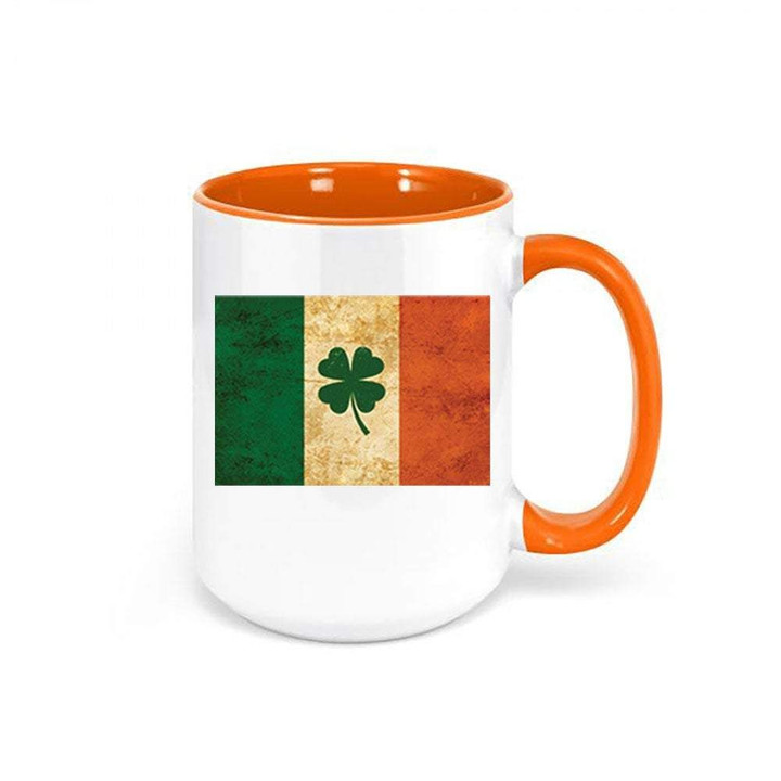 Vintage Design Irish Flag Shamrock St Patrick's Day Printed Accent Mug