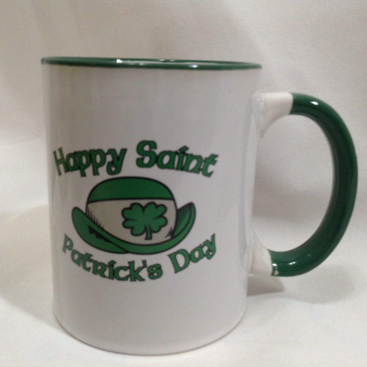 Green Derby Shamrock Shamrock St Patrick's Day Printed Accent Mug