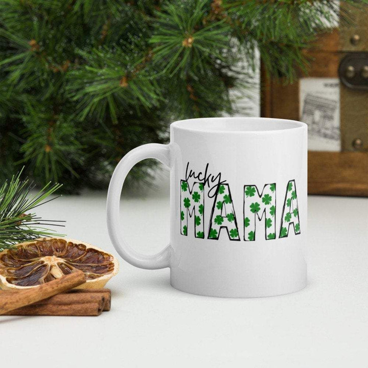 Lucky Mama Bear St Patrick's Day Printed Mug
