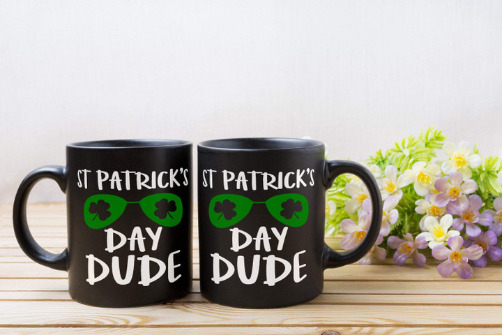 Shamrocks St. Patrick's Day Dude Printed Mug