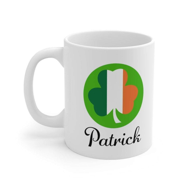 Custom Name Gift For Patrick Irish Flag Clover St Patrick's Day Printed Mug