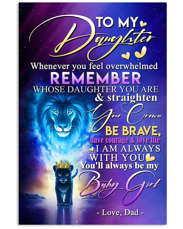 Baby Lion King Dad Gift For Daughter I Am Always With You Vertical Poster